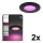 Philips - 2er-Set RGBW-LED-Downlights Hue SLIM, dimmbar, LED/8,3W/230V 2000-6500K, schwarz, IP44