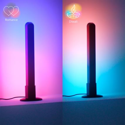 Philips - 2er-Set SMART GRADIENT RGBIC-LED-Leuchten, dimmbar, LED/8W/230V, 2700-6500K, Wi-Fi