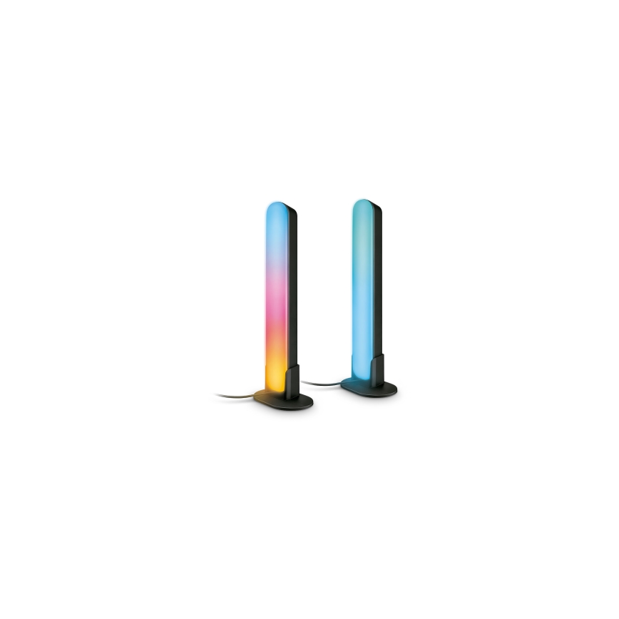 Philips - 2er-Set SMART GRADIENT RGBIC-LED-Leuchten, dimmbar, LED/8W/230V, 2700-6500K, Wi-Fi