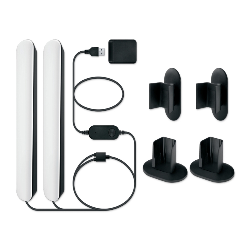 Philips - 2er-Set SMART GRADIENT RGBIC-LED-Leuchten, dimmbar, LED/8W/230V, 2700-6500K, Wi-Fi