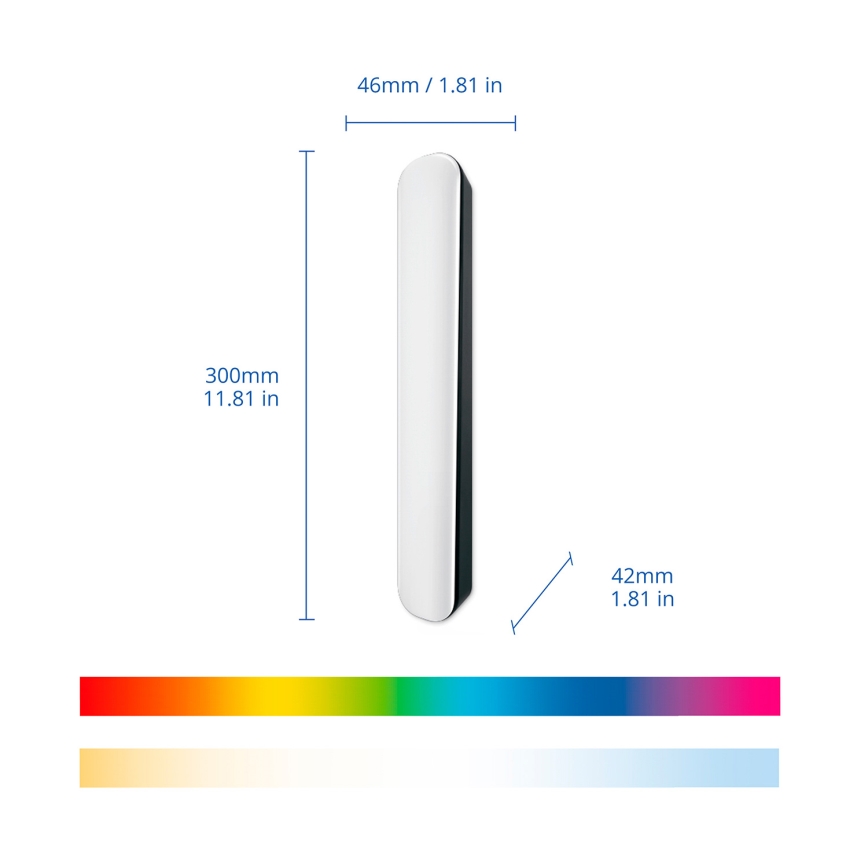 Philips - 2er-Set SMART GRADIENT RGBIC-LED-Leuchten, dimmbar, LED/8W/230V, 2700-6500K, Wi-Fi