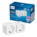 Philips - 2er-Set Smart-Steckdose SCHUKO 2300W + Energiemessgerät Wi-Fi