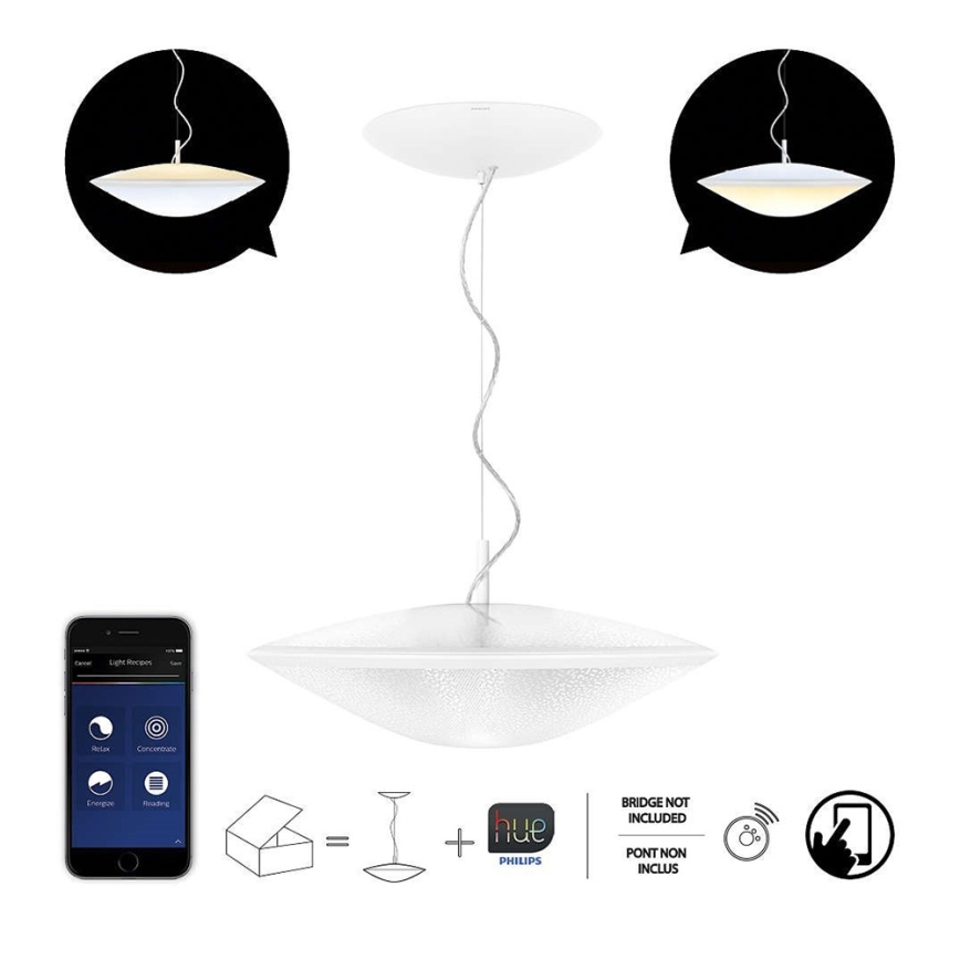 Philips 31152/31/PH - Decken-Hängeleuchte HUE PHOENIX 2xLED/9W/230V