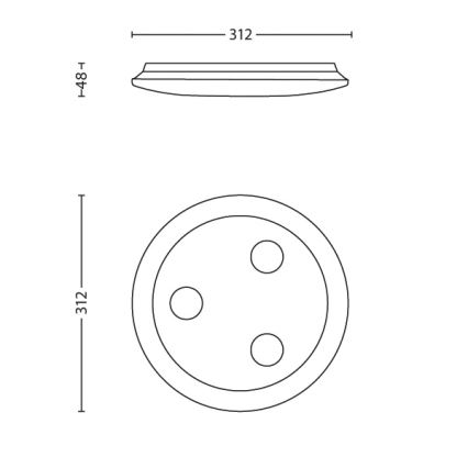 Philips 32084/31/16 - LED Badezimmerleuchte MYBATHROOM TEINT 3xLED/6W/230V