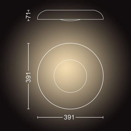 Philips 32610/48/P6 - LED Dimmbare Deckenleuchte Hue BEING LED/27W/230V + Fernbedienung