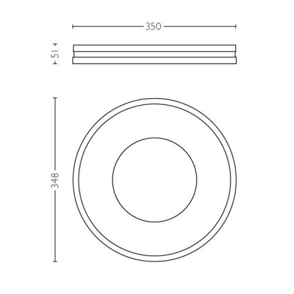 Philips 32610/48/P7 - LED Deckenleuchte BEING HUE LED/32W/230V