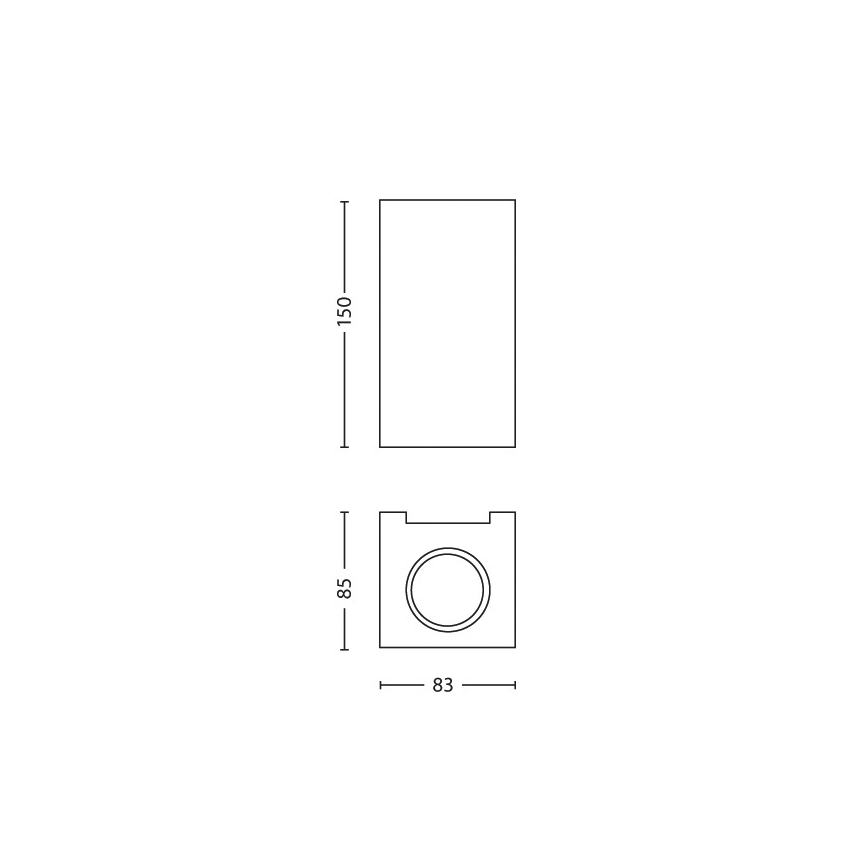 Philips 33012/17/PN - LED Wandleuchte GABARDINE 2xGU10/6W/230V