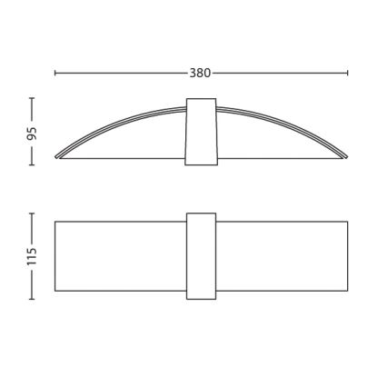 Philips 34118/48/16 - LED Wandleuchte MYLIVING HEART 2xG9/5W+2xG9/28W/230V