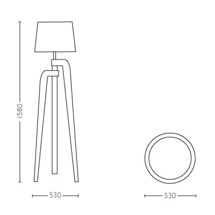 Philips 36039/38/E7 - Stehlampe INSTYLE GILBERT 1xE27/40W/230V