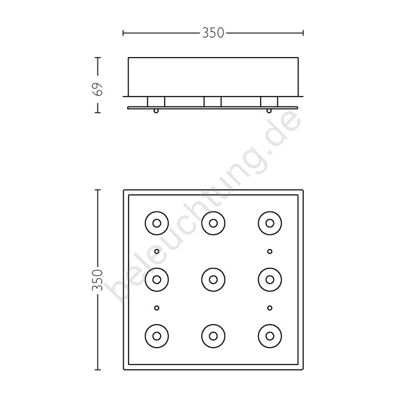 Philips 39517/11/P1 - LED Deckenleuchte MYLIVING POLYGON 9xLED/4,8W