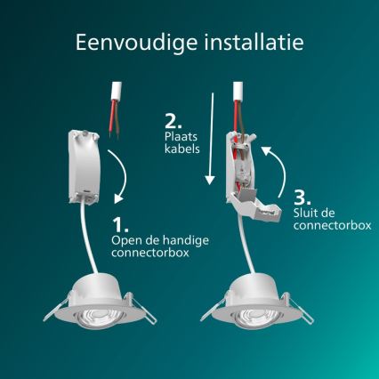Philips - 3er-Set dimmbare LED-Einbauleuchten CILANTRO LED/5W/230V 2700K weiß