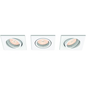 Philips - 3er-Set dimmbare LED-RGBW-Einbauleuchten 1xGU10/4,8W/230V weiß + Fernbedienung