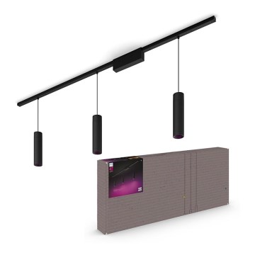 Philips - 3er-Set dimmbare LED RGBW-Pendelleuchten mit Kabelaufhängung für das Hue-Schienensystem PERIFO LED/15,6W/230V 2000-6500K