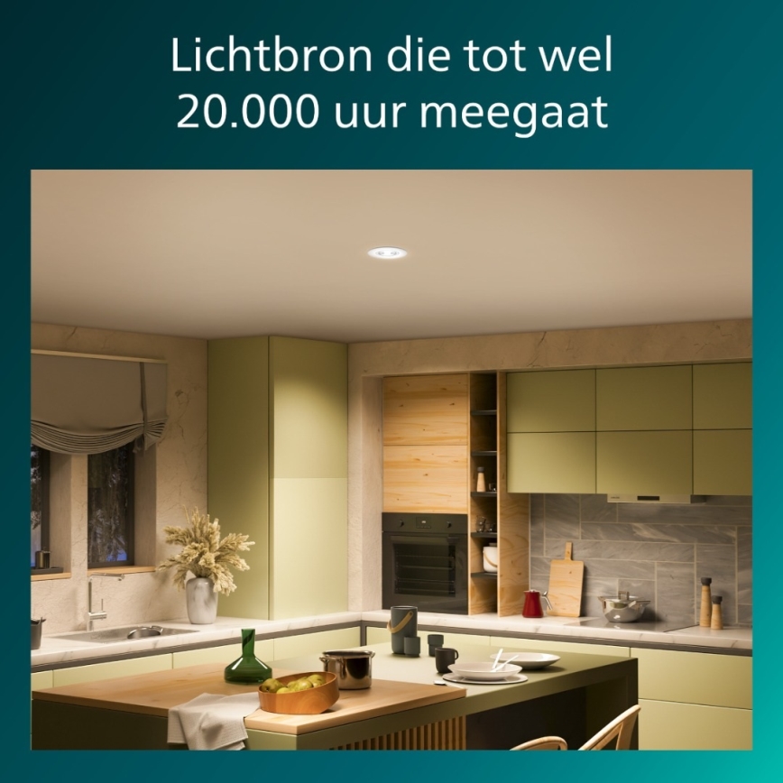 Philips - 3er-Set dimmbare LED-Einbauleuchten CILANTRO LED/5W/230V 2700K schwarz