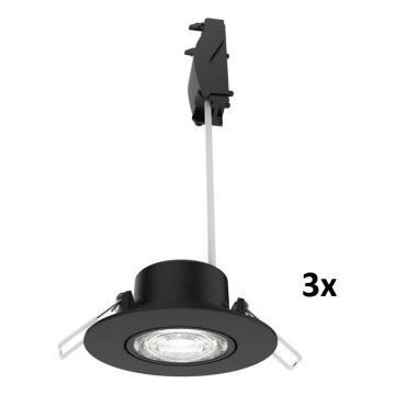 Philips - 3er-Set dimmbarer LED-Einbauleuchten CILANTRO LED/5W/230V 4000K schwarz