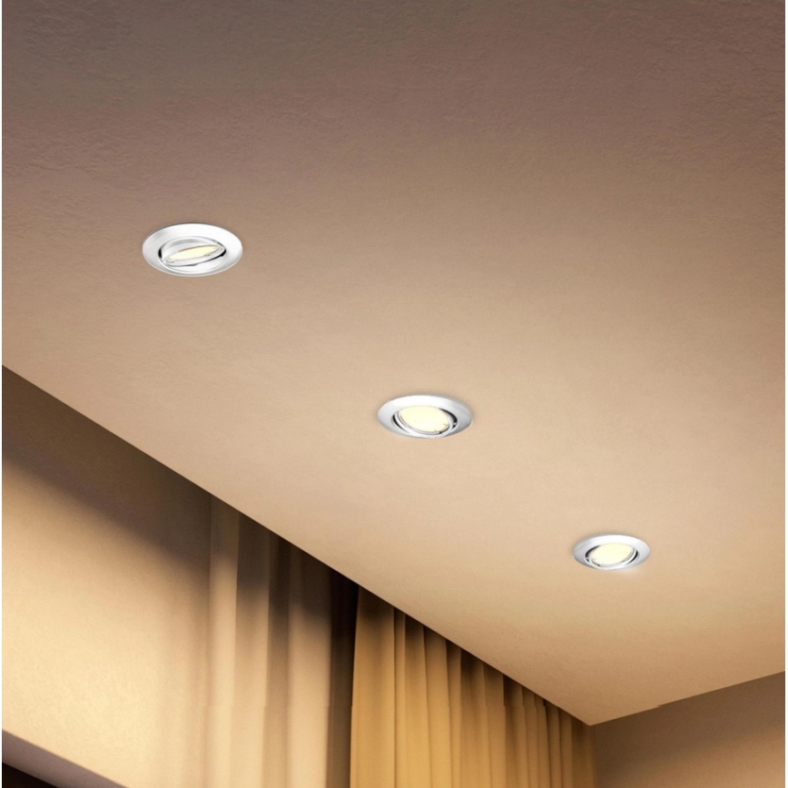 Philips - 3er-Set Einbauleuchte PERIDOT 1xGU10/7W/230V weiß
