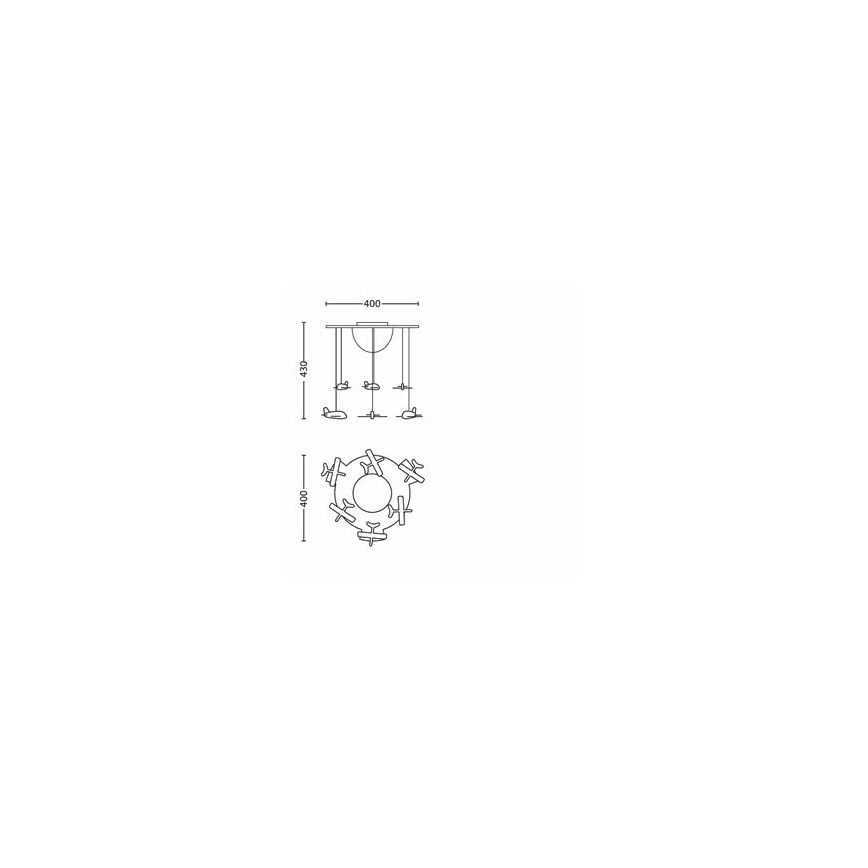 Philips 40153/55/P0 - LED Kinder-Kronleuchter MYKIDSROOM AVIGO 1xE27/11W/230V