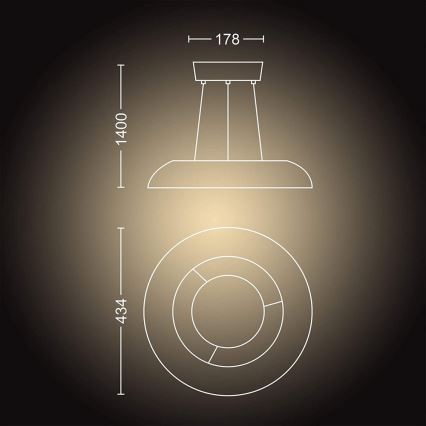 Philips - LED dimmbare Hängeleuchte an Kabel Hue AMAZE LED/39W/230V + Fernbedienung