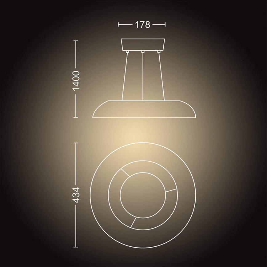 Philips - LED dimmbare Hängeleuchte an Kabel Hue AMAZE LED/39W/230V + Fernbedienung