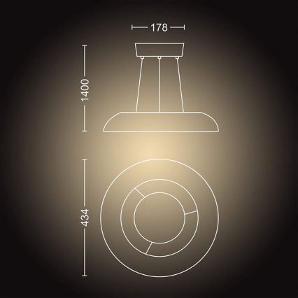 Philips - LED Dimmbarer Kronleuchter an Schnur Hue AMAZE LED/39W/230V + Fernbedienung