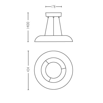 Philips 40233/31/P7 - LED Decken-Hängeleuchte AMAZE HUE LED/39W/230V