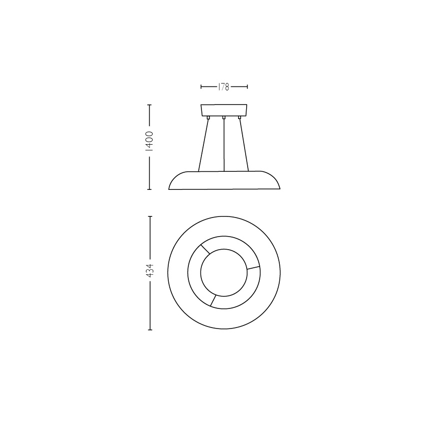 Philips 40233/31/P7 - LED Decken-Hängeleuchte AMAZE HUE LED/39W/230V