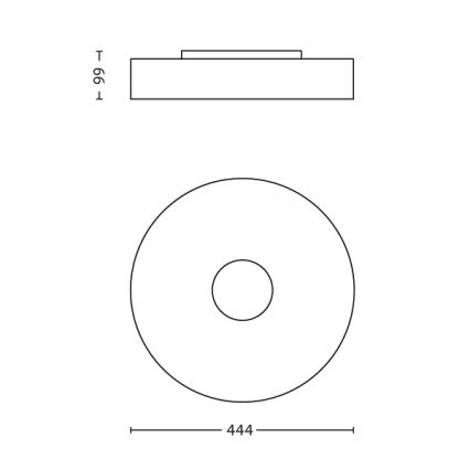 Philips 40340/48/16 - Deckenleuchte MYLIVING FAIR 1x2GX13/60W/230V