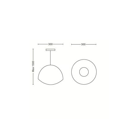 Philips 40354/34/16 - Hängeleuchte MYLIVING MOSELLE 1xE27/20W/230V