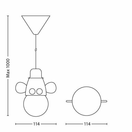 Philips 40591/55/16 - Deckenleuchte für Kinder MONKEY 1xE27/20W/230V