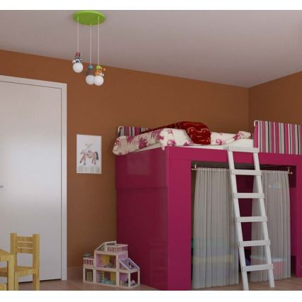 Philips 40594/55/16 - Kinder Kronleuchter MYKIDSROOM ZOO 3xE27/12W