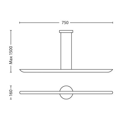 Philips 40747/48/16 - Dimmbare LED-Hängeleuchte an Schnur MYLIVING SELV 2xLED/7,5W/230V