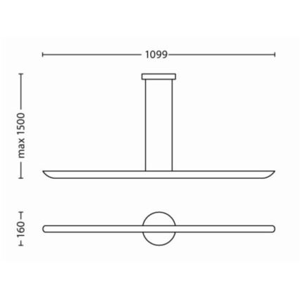 Philips 40748/48/16 - LED Dimmbare Hängeleuchte FACTOR 3xLED/6,5W/230V