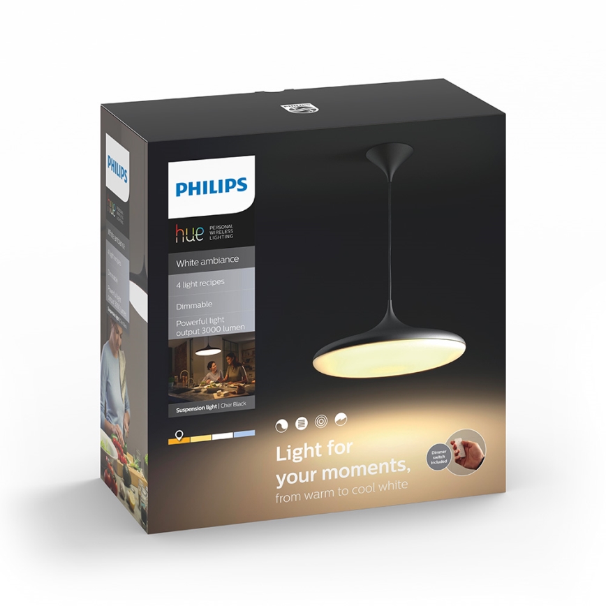 Philips 40761/30/P7 - LED Decken-Hängeleuchte CHER HUE LED/39W/230V