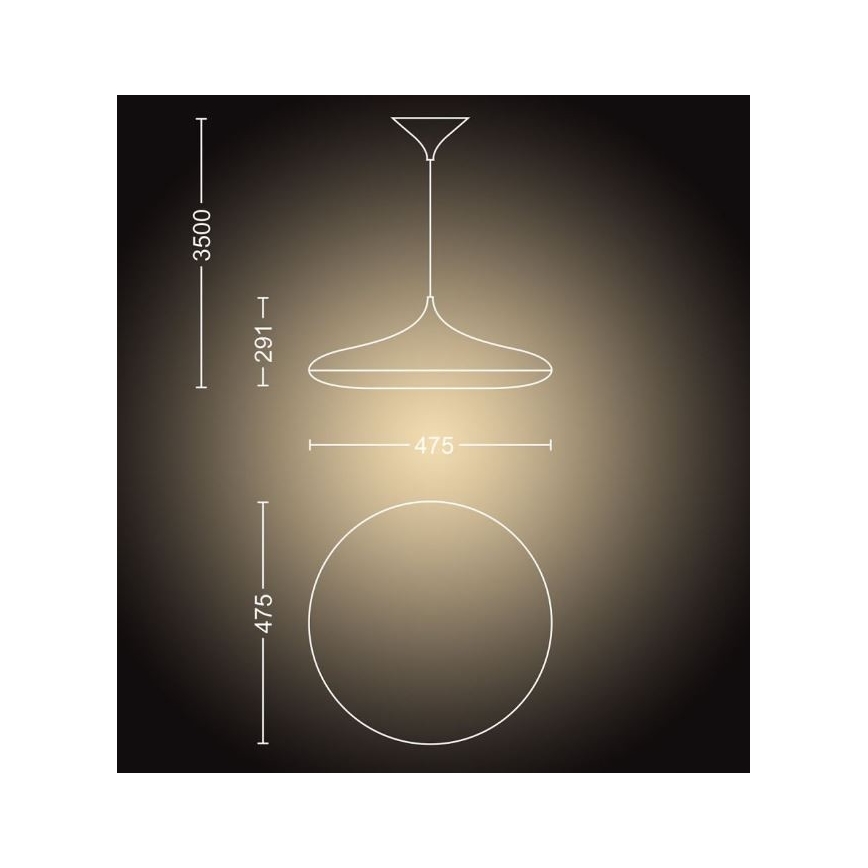 Philips - Dimmbarer Kronleuchter an Schnur Hue CHER LED/39W/230V + Fernbedienung