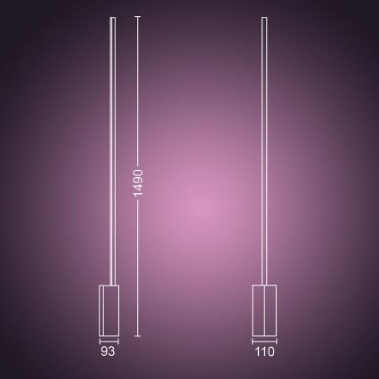 Philips - LED-RGB-Stehleuchte Hue SIGNE 1xLED/32W/230V