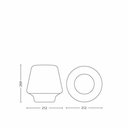 Philips 40802/74/16 - Tischleuchte MYLIVING WELLNESS 1xE27/12W/230V