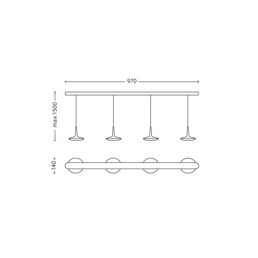 Philips 40910/17/16 - LED kronleuchter INSTYLE ATTILIO 4xLED/4,5W/230V