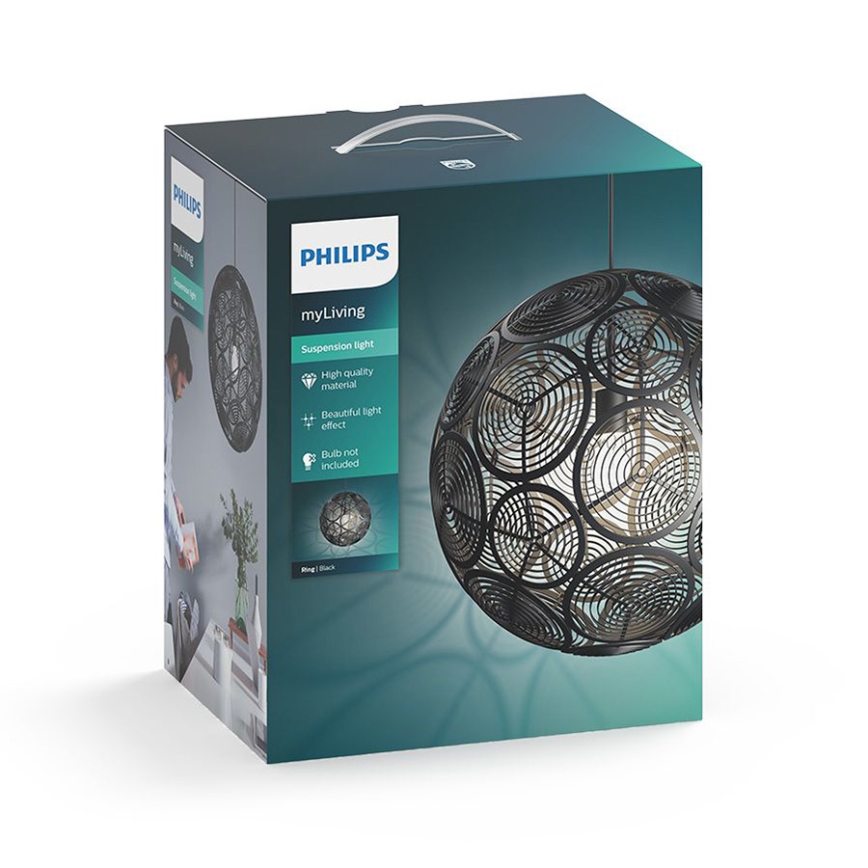 Philips 40913/30/PN - Hängeleuchte MYLIVING RING 1xE27/60W/230V
