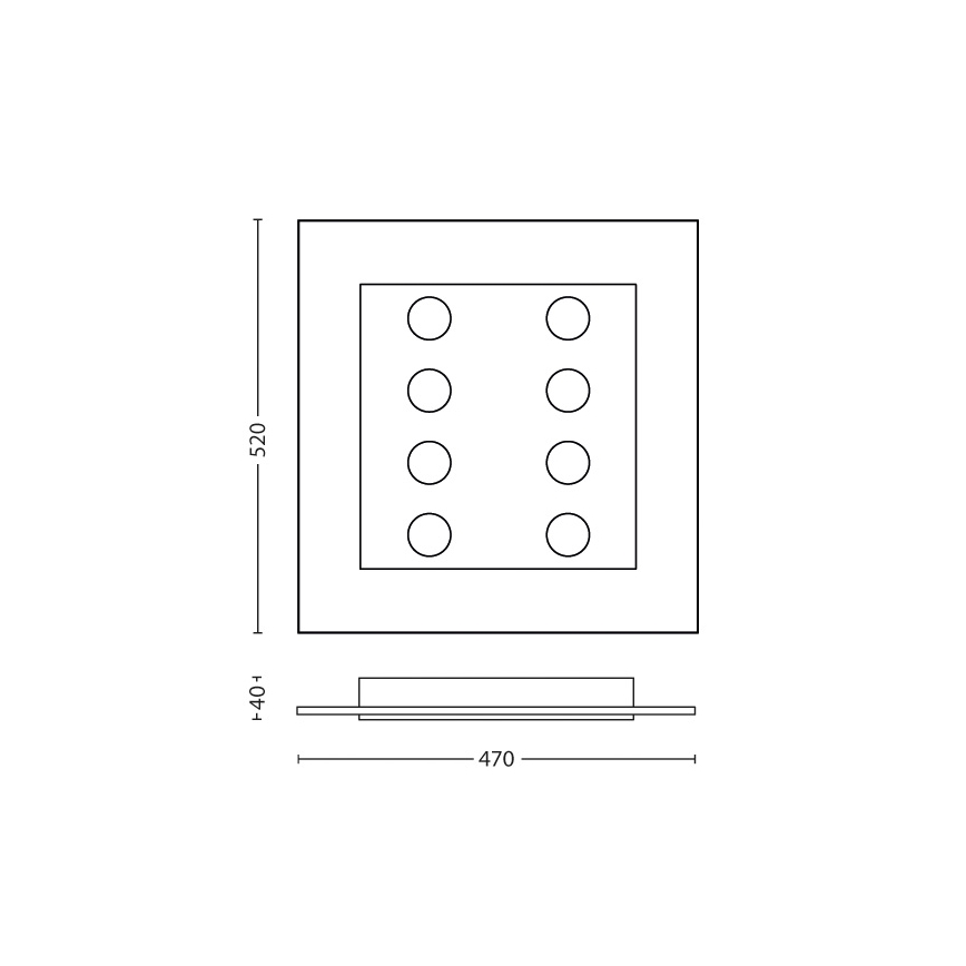 Philips 40929/30/16 - LED Deckenleuchte INSTYLE MATRIX 8xLED/4,5W/230V