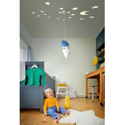 Philips 41072/35/16 - Kinderzimmerleuchte MYKIDSROOM BUDDY MOON 1xE27/20W+1xLED/2W/230V