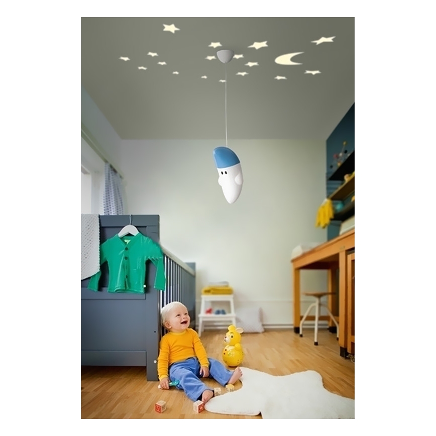 Philips 41072/35/16 - Kinderzimmerleuchte MYKIDSROOM BUDDY MOON 1xE27/20W+1xLED/2W/230V