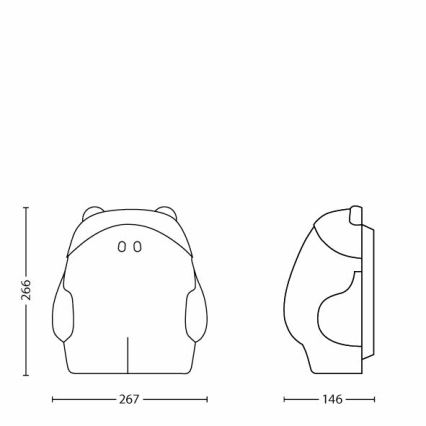 Philips 45631/19/16 - Kinder- Wandleuchte MYKIDSROOM BUDDY HOME 1xE27/15W/230V rosa