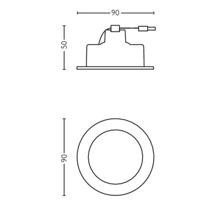 Philips 50113/31/P0 - SET 3x LED dimmbare Einbaubeleuchtung CASEMENT LED/4,5W/230V