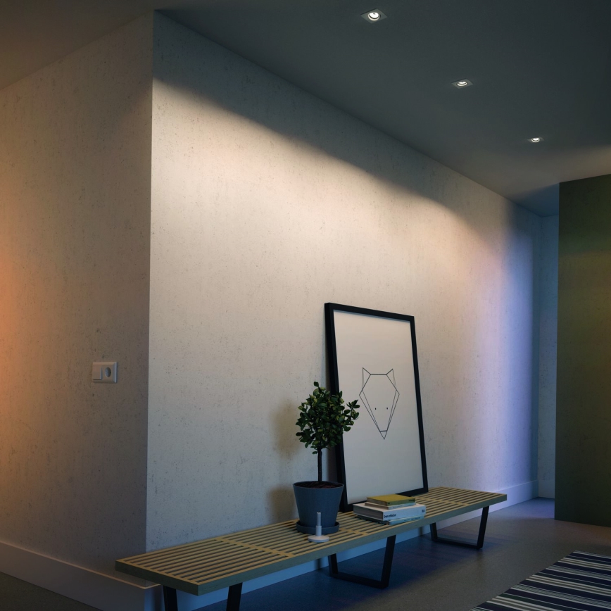 Philips - 3er-Set dimmbare LED-RGBW-Einbauleuchten 1xGU10/4,8W/230V weiß + Fernbedienung