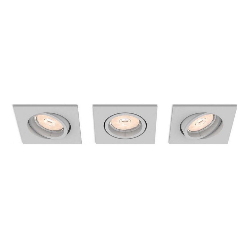 Philips 50193/87/PN - SET 3x Einbauleuchte ENNEPER 1xGU10/5,5W/230V