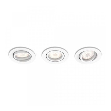 Philips 50203/31/P0 - SET 3x LED dimmbare Einbauleuchte SHELLBARK Warm Glow 1xLED/4,5W/230V 2200-2700K