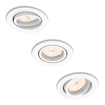 Philips 50393/31/PN - SET 3x Einbaustrahler DONEGAL 1xGU10/5,5W/230V