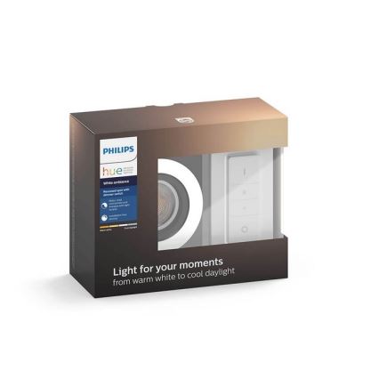 LED dimmbare Einbaubeleuchtung Philips HUE MILLISKIN 1xGU10/5,5W/230V weiß