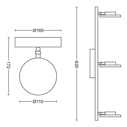 Philips - LED Dimmbare Spotleuchte 3xLED/4,5W/230V