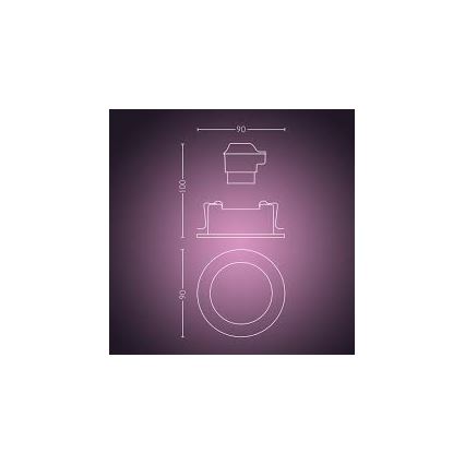 Philips 50451/48/P7 - LED RGB Einbauleuchte HUE CENTURA 1xGU10/5,7W/230V